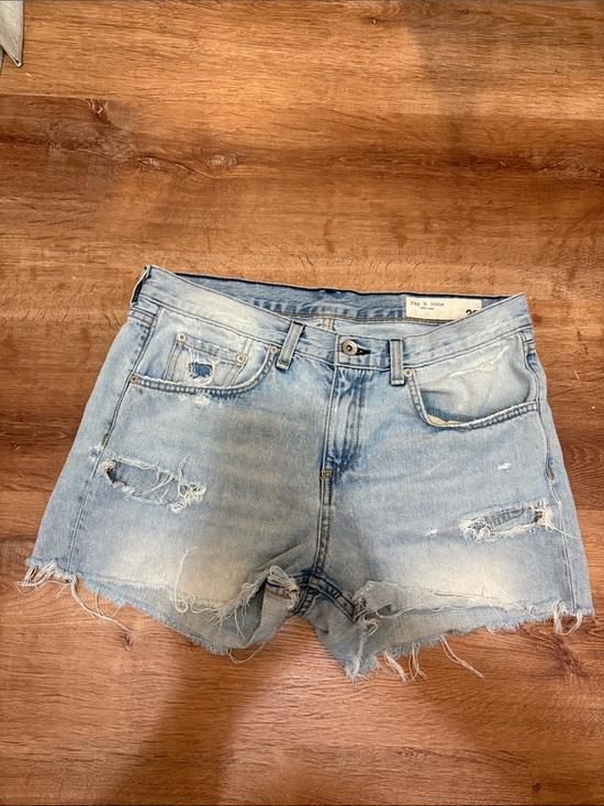 rag & bone Pants - rag & bone Light Blue Distressed Denim Cutoff Shorts Size 26